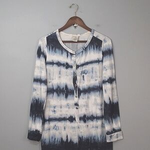Lucky Brand Navy White Tie Dye One Piece Pant Pajamas